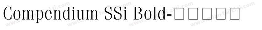 Compendium SSi Bold字体转换